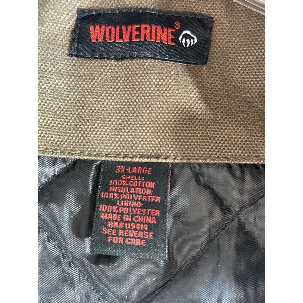 Wolverine Men's Canvas Brown Heavy Duty Coat Size 3XL - Picture 8 of 8